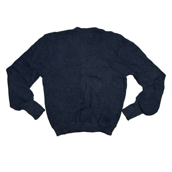 Vintage Pendleton Made In USA Wool Knit Cardigan Sweater XL Navy Blue FLAWED - Picture 2 of 13